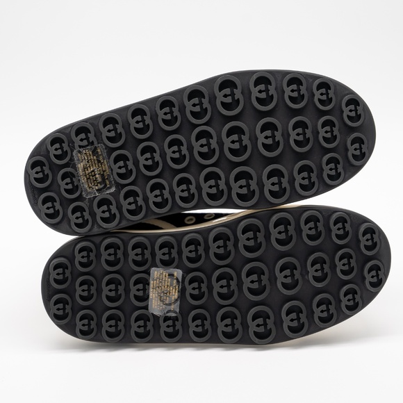 38G 8 US Gucci High Tennis 1977 Black High Top White Canvas Sneakers - Picture 6 of 11